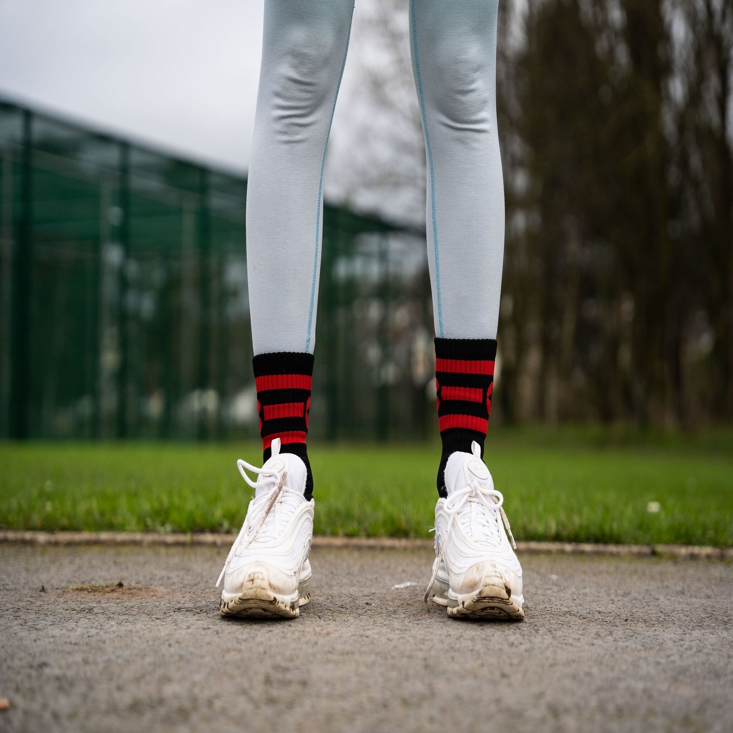 360 Degree Grip Socks - Black and Red