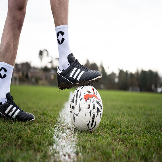 360 Degree Grip Socks -  White and Black Logo