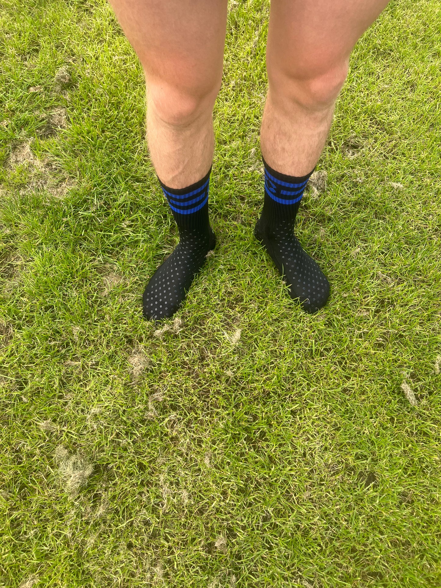 Black and Blue 360 Degree Grip socks
