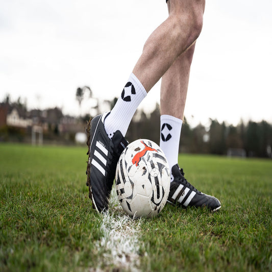 360 Degree Grip Socks -  White and Black Logo